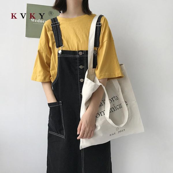 shopping bags fashion letters printing canvas reusable for women 2021 female students college style simple casual shopper
shopping bags fashion letters printing canvas reusable for women 2021 female students college style simple casual shopper