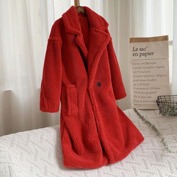 women's fur & faux winter jacket women elegant solid buttons long style thicken warm female overcoat, Black
women's fur & faux winter jacket women elegant solid buttons long style thicken warm female overcoat, Black