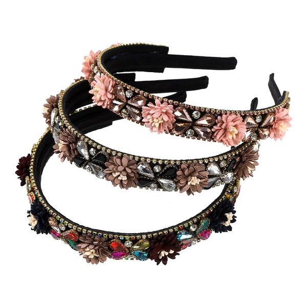 fashion flower headbands temperament personality rhinestones hair hoop ladies party headband bridal hair accessories, Silver
fashion flower headbands temperament personality rhinestones hair hoop ladies party headband bridal hair accessories, Silver