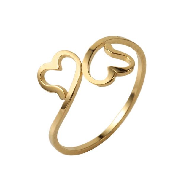 cluster rings stainless steel ring women love hollow double heart engagemen wedding accessories anillos mujer bague jewelry lovers gift, Golden;silver
cluster rings stainless steel ring women love hollow double heart engagemen wedding accessories anillos mujer bague jewelry lovers gift, Golden;silver