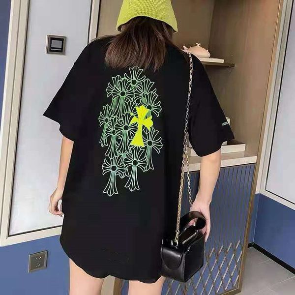 crosin fluorescent green random cross group short lovers base shirt t-shirt half sleeve, White
crosin fluorescent green random cross group short lovers base shirt t-shirt half sleeve, White