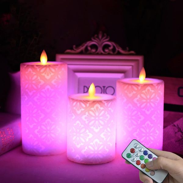 flameless electronic candle night light led candle with rgb remote control decorative pattern for wedding home decoration
flameless electronic candle night light led candle with rgb remote control decorative pattern for wedding home decoration