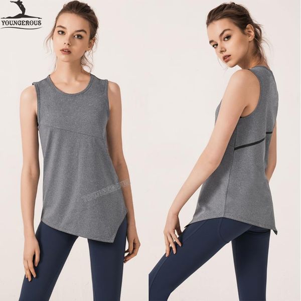 new irregular yoga vest women's solid color ladies sports and fitness bottoming vest, White;red
new irregular yoga vest women's solid color ladies sports and fitness bottoming vest, White;red