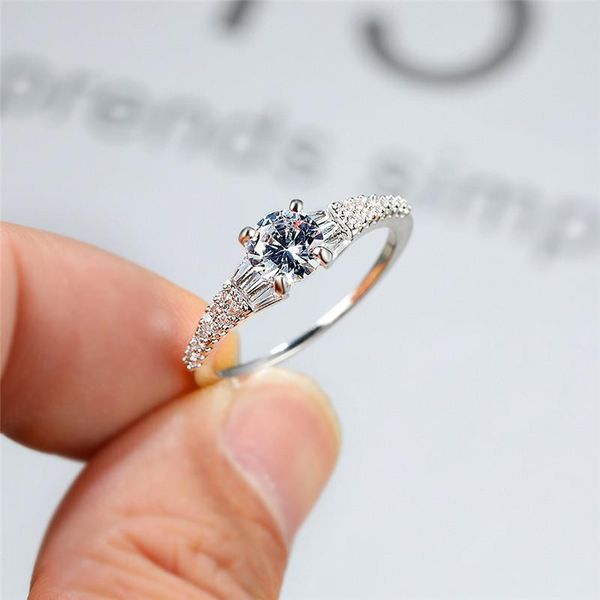 wedding rings luxury female white crystal stone ring charm silver color thin for women classic zircon round engagement, Slivery;golden
wedding rings luxury female white crystal stone ring charm silver color thin for women classic zircon round engagement, Slivery;golden