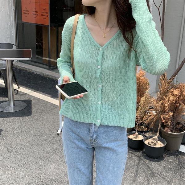 women's knits & tees cost-effective korean style autumn knitted cardigan spring, White
women's knits & tees cost-effective korean style autumn knitted cardigan spring, White