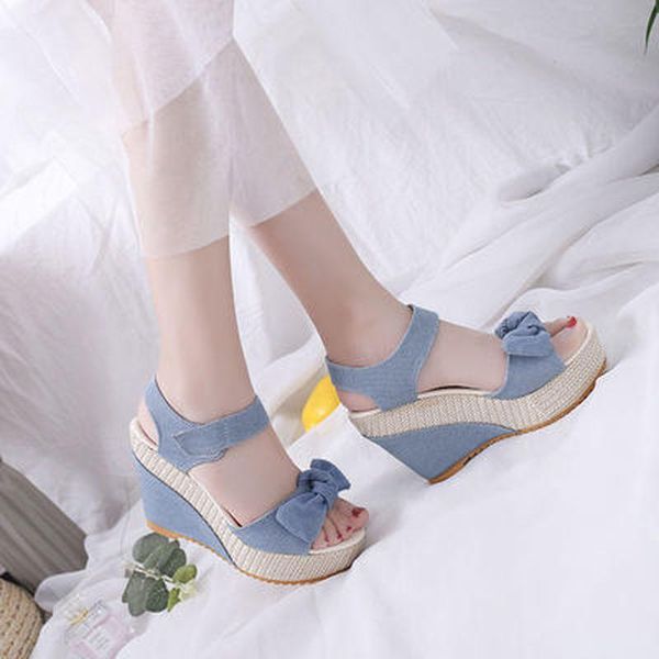 sandals miaoguan 2021 denim women wedges heels peep-toe platform shoes woman thick bottom, Black
sandals miaoguan 2021 denim women wedges heels peep-toe platform shoes woman thick bottom, Black