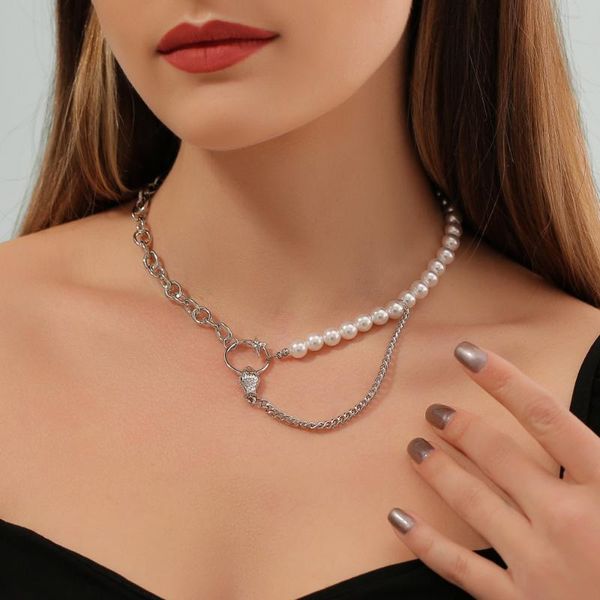 pendant necklaces fashion asymmetrical simulated pearl stitching snake head choker necklace silver chains simple collar jewelry
pendant necklaces fashion asymmetrical simulated pearl stitching snake head choker necklace silver chains simple collar jewelry