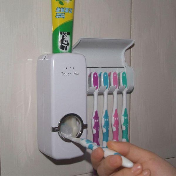 toothbrush holders automatic tooth brush holder paste toothpaste dispenser&brush set +5 bathroom accessories
toothbrush holders automatic tooth brush holder paste toothpaste dispenser&brush set +5 bathroom accessories