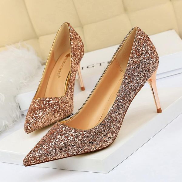 dress shoes 2021 spring women pumps 7cm high thin heel pointed toe ladies bling bridal wedding white female heels, Black
dress shoes 2021 spring women pumps 7cm high thin heel pointed toe ladies bling bridal wedding white female heels, Black