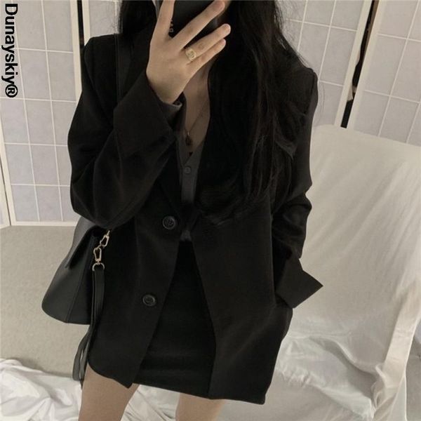 women's suits & blazers autumn fashion black formal blazer suit jacket slim office causal coats work wear lady coat women, White;black
women's suits & blazers autumn fashion black formal blazer suit jacket slim office causal coats work wear lady coat women, White;black
