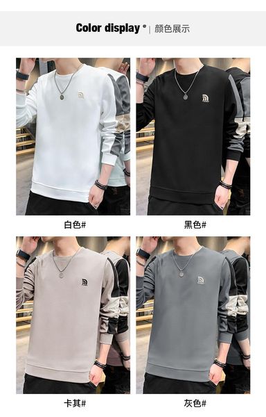 men's hoodies & sweatshirts spring and autumn sweater coat bottoming shirt round neck pullover cotton long-sleeved t-shirt m-4xl, Black
men's hoodies & sweatshirts spring and autumn sweater coat bottoming shirt round neck pullover cotton long-sleeved t-shirt m-4xl, Black