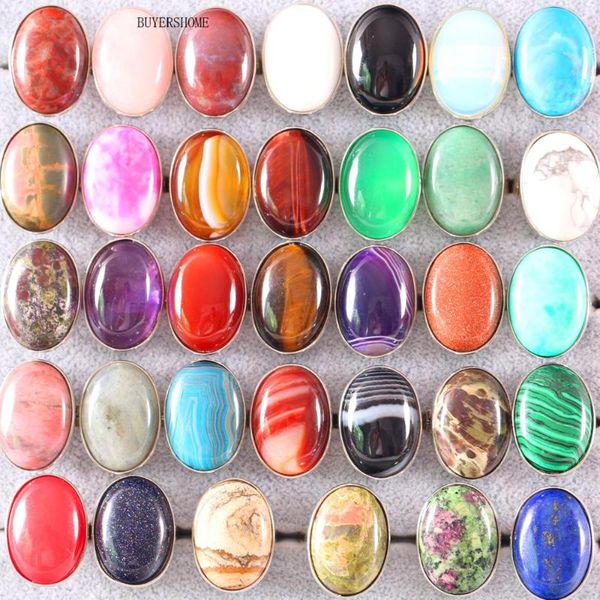 cluster rings 10pcs jewelry gift adjustable ring for women men natural stone oval bead lapis quartz onyx howlite finger z100, Golden;silver
cluster rings 10pcs jewelry gift adjustable ring for women men natural stone oval bead lapis quartz onyx howlite finger z100, Golden;silver