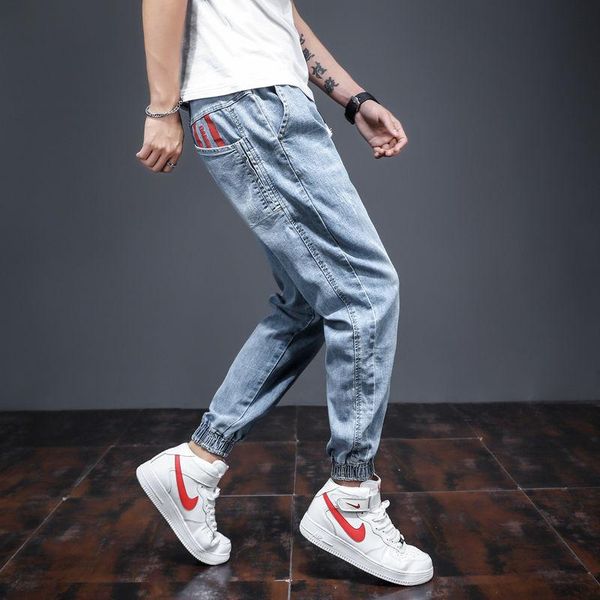 spring jeans men's loose fashion brand ankle banded plus size men's harem pants sports and leisure korean style fashion pants, Blue
spring jeans men's loose fashion brand ankle banded plus size men's harem pants sports and leisure korean style fashion pants, Blue