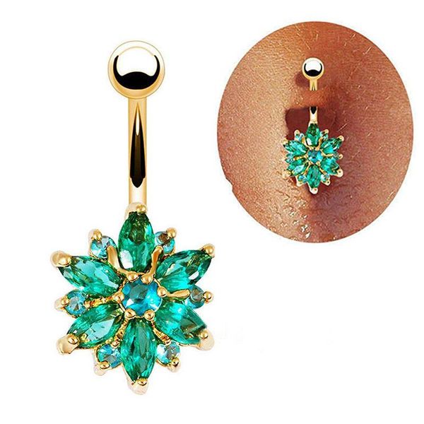 other stainless steel flower crystal navel bar belly button ring piercing jewelry punk body accessories, Slivery;golden
other stainless steel flower crystal navel bar belly button ring piercing jewelry punk body accessories, Slivery;golden