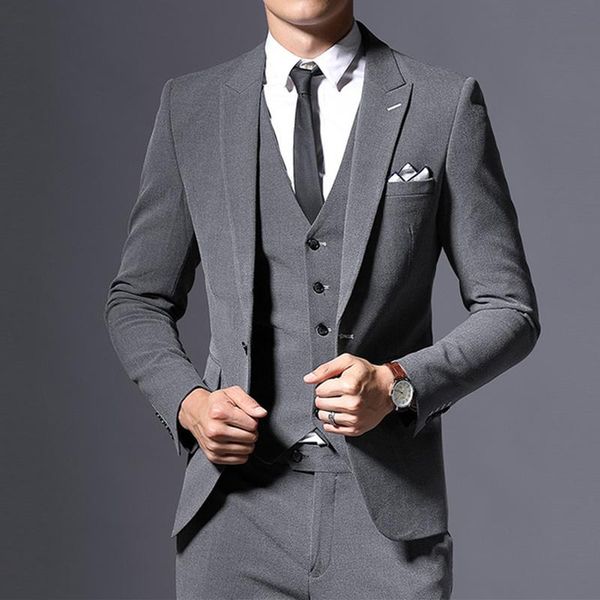 men's suits & blazers arrival fashion 3 piece light grey men prom tuxedos groom slim fit dinner party for wedding blazer+pants+vest, White;black
men's suits & blazers arrival fashion 3 piece light grey men prom tuxedos groom slim fit dinner party for wedding blazer+pants+vest, White;black