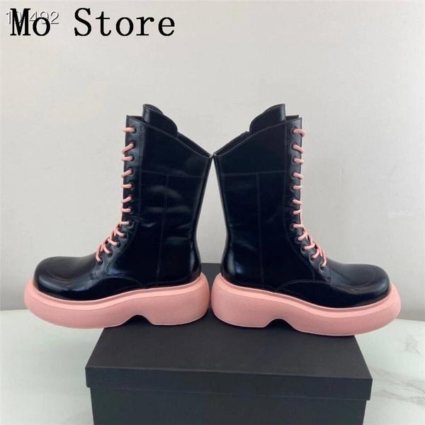 boots autumn winter women's solid lace-up women shoes genuine leather candy color sole lady heighten motorcycle, Black
boots autumn winter women's solid lace-up women shoes genuine leather candy color sole lady heighten motorcycle, Black