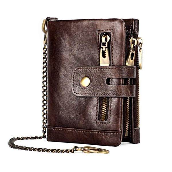 wallets rfid men's 100% genuine leather purse casual cow coin small mini card holder with safty metal chain, Red;black
wallets rfid men's 100% genuine leather purse casual cow coin small mini card holder with safty metal chain, Red;black