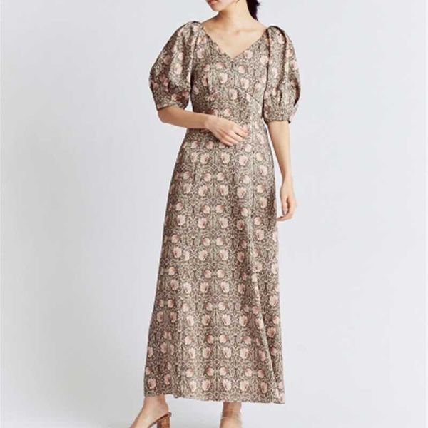 v-neck puff short sleeve print dress for women elegant high waist bandage dresses summer vintage party vestidos de mujer 210525, Black;gray
v-neck puff short sleeve print dress for women elegant high waist bandage dresses summer vintage party vestidos de mujer 210525, Black;gray