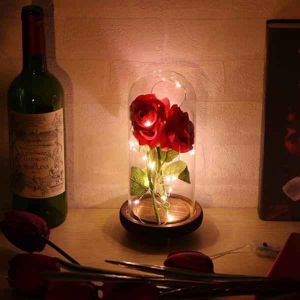 gift for girlfriend red rose flower in glass dome wooden base for valentine's day gifts christmas led rose lamps household
gift for girlfriend red rose flower in glass dome wooden base for valentine's day gifts christmas led rose lamps household