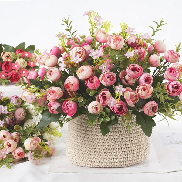 decorative flowers & wreaths 1 bouquet artificial rose small bud fake flower silk flores for home garden wedding diy decoration
decorative flowers & wreaths 1 bouquet artificial rose small bud fake flower silk flores for home garden wedding diy decoration