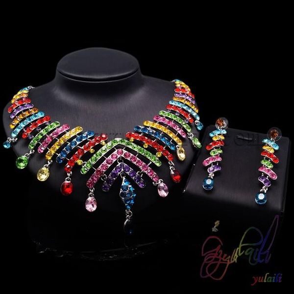 earrings & necklace colorful party crystal jewellery set beautiful women jewelry sets guangzhou factory, Silver
earrings & necklace colorful party crystal jewellery set beautiful women jewelry sets guangzhou factory, Silver