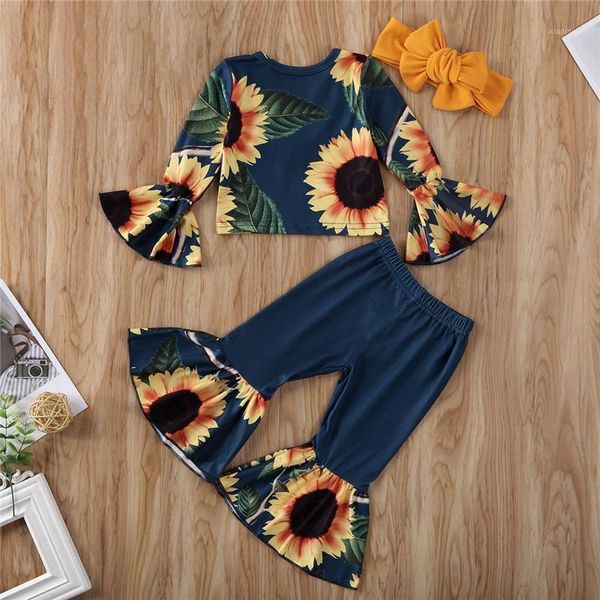girls three-piece clothes set, navy blue sunflower printed pattern round collar + long pants headdress, 0-5 years clothing sets, White
girls three-piece clothes set, navy blue sunflower printed pattern round collar + long pants headdress, 0-5 years clothing sets, White