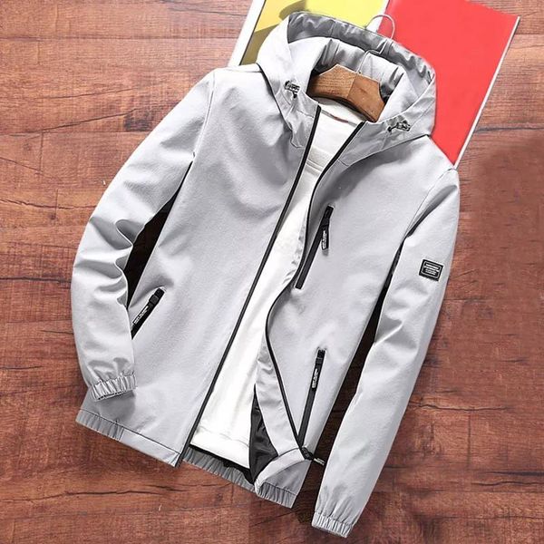men's jackets mens hooded windbreaker jacket spring autumn casual hoodie coats streetwear fashion male outwear zipper long sleeve, Black;brown
men's jackets mens hooded windbreaker jacket spring autumn casual hoodie coats streetwear fashion male outwear zipper long sleeve, Black;brown