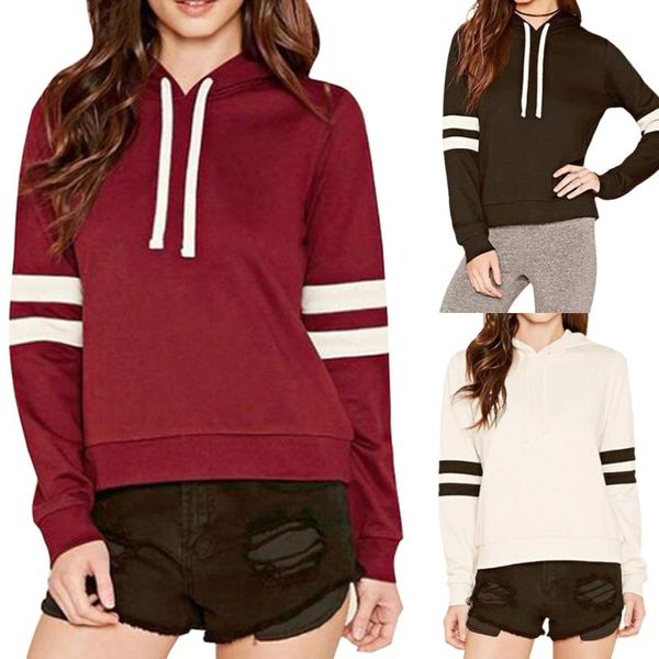 women's hoodies & sweatshirts striped women short sweatshirt poleron mujer 2021 patchwork clothes lace up drawstring hoodie cute color, Black
women's hoodies & sweatshirts striped women short sweatshirt poleron mujer 2021 patchwork clothes lace up drawstring hoodie cute color, Black