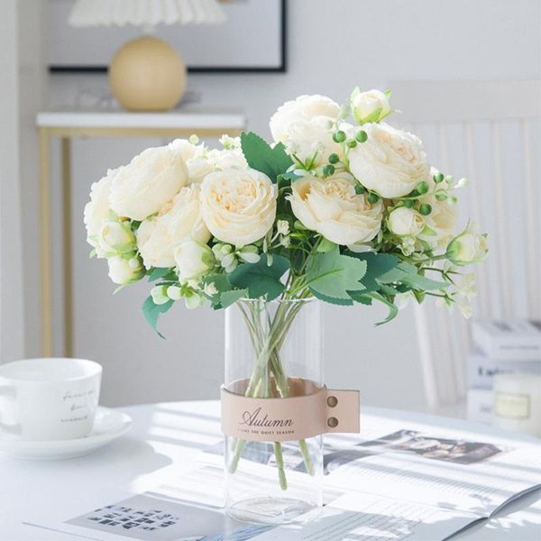 white roses artificial flowers silk peony bouquet vases for home decoration christmas wedding decorative fake plants
white roses artificial flowers silk peony bouquet vases for home decoration christmas wedding decorative fake plants