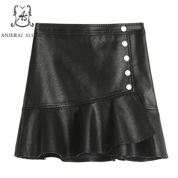 skirts autumn winter women pu faux leather skirt black slim high waist button ruffles flouncing hem female package hip mini
skirts autumn winter women pu faux leather skirt black slim high waist button ruffles flouncing hem female package hip mini