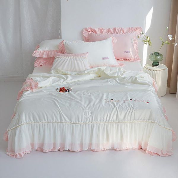 comforters & sets cute embroidery summer lace decorative washable silk air conditioner blanket quilt bedspread pillowcases sheet #/
comforters & sets cute embroidery summer lace decorative washable silk air conditioner blanket quilt bedspread pillowcases sheet #/