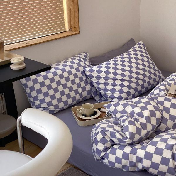 bedding sets checkerboard cotton knitted four-piece ins simple net red nordic style homestay
bedding sets checkerboard cotton knitted four-piece ins simple net red nordic style homestay