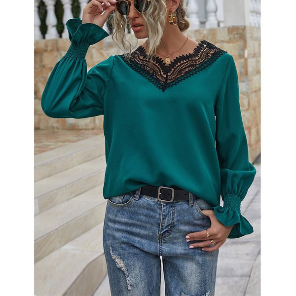 new 2021 spring autumn fashion v neck lace hollow out women's shirt casual loose solid flared sleeves ladies t shirts bt20 ahqj, White
new 2021 spring autumn fashion v neck lace hollow out women's shirt casual loose solid flared sleeves ladies t shirts bt20 ahqj, White