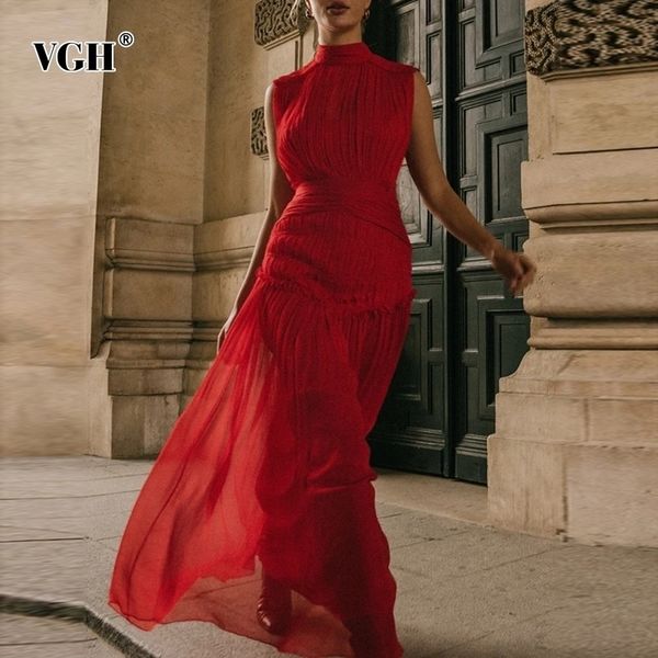 vgh chiffon ruched dress for women stand collar sleeveless high waist maxi dresses female summer fashion new clothing tide 210309, Black;gray
vgh chiffon ruched dress for women stand collar sleeveless high waist maxi dresses female summer fashion new clothing tide 210309, Black;gray