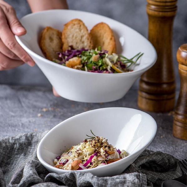 bowls ceramic pure white bowl household thicken japanese large fruit salad oblique creative el tableware lb70710
bowls ceramic pure white bowl household thicken japanese large fruit salad oblique creative el tableware lb70710