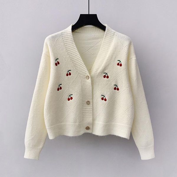 women's knits & tees women 2021 autumn fashion embroidery knitted cardigan sweater female vintage v neck long sleeve jumper outerwear c, White
women's knits & tees women 2021 autumn fashion embroidery knitted cardigan sweater female vintage v neck long sleeve jumper outerwear c, White