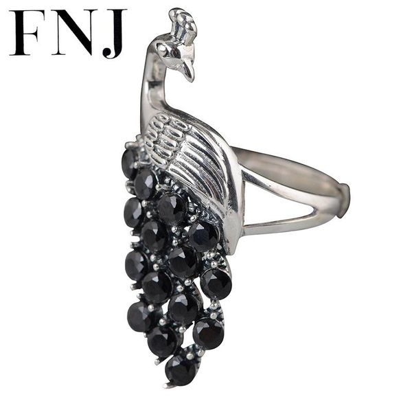 cluster rings fnj 925 silver animal peacock adjustable size 100% original s925 solid ring for women jewelry fine black zircon, Golden;silver
cluster rings fnj 925 silver animal peacock adjustable size 100% original s925 solid ring for women jewelry fine black zircon, Golden;silver