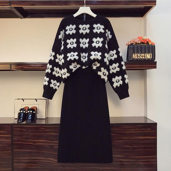autumn winter women oversize knitted two piece set women sets two piece outfits floral long sleeve sweats pullover skirts, Gray
autumn winter women oversize knitted two piece set women sets two piece outfits floral long sleeve sweats pullover skirts, Gray