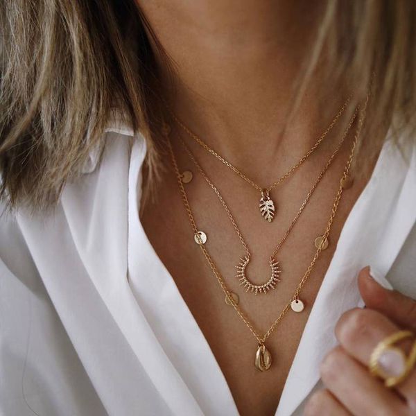 budrovky ornament bohemian fashion shell round plate leaves multistory necklace femaledio chan contact, Silver
budrovky ornament bohemian fashion shell round plate leaves multistory necklace femaledio chan contact, Silver