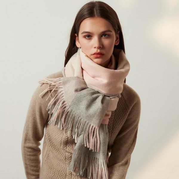 scarves women's scarf, winter plaid scarf,wraps,wool-blend scarf, Blue;gray 
scarves women's scarf, winter plaid scarf,wraps,wool-blend scarf, Blue;gray