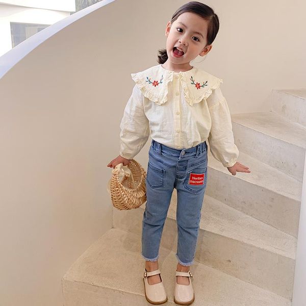 jeans mila chou 2021 spring autumn girl's blue with small feet children's casual trousers kid's red letter pattern 2-8y
jeans mila chou 2021 spring autumn girl's blue with small feet children's casual trousers kid's red letter pattern 2-8y