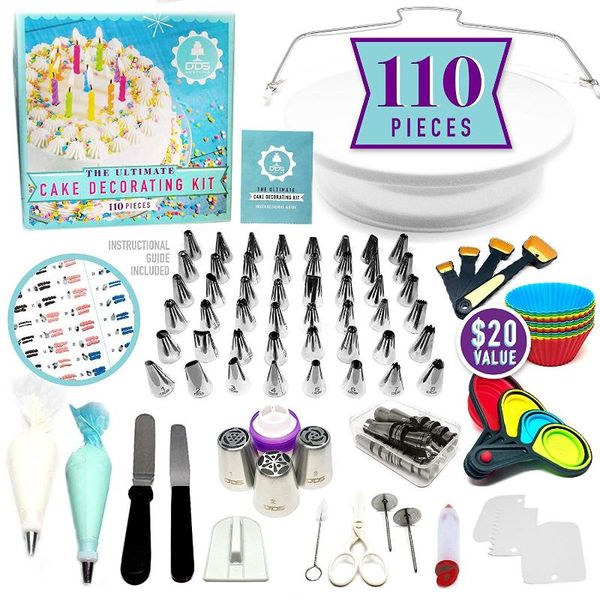 baking & pastry tools with numbered 110-piece cake non-slip turntable set decorating mouth bag scraper kit
baking & pastry tools with numbered 110-piece cake non-slip turntable set decorating mouth bag scraper kit