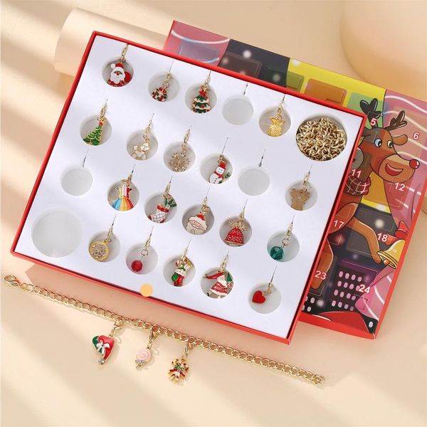 bangle christmas bracelet and 24 countdown calendar advent surprise blind box set diy ornaments gifts for friends, Black
bangle christmas bracelet and 24 countdown calendar advent surprise blind box set diy ornaments gifts for friends, Black