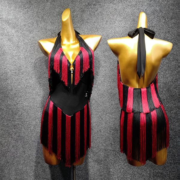 2021 latin dance dress women performance costume new dress fringe dance clothing tassel skirt party show dance clothes 1447, Black;red
2021 latin dance dress women performance costume new dress fringe dance clothing tassel skirt party show dance clothes 1447, Black;red