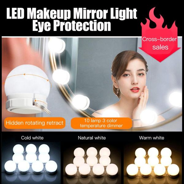 led 5v makeup mirror light bulb hollywood front light 10 levels of brightness adjustment hidden wiring usb charging 10 lights
led 5v makeup mirror light bulb hollywood front light 10 levels of brightness adjustment hidden wiring usb charging 10 lights