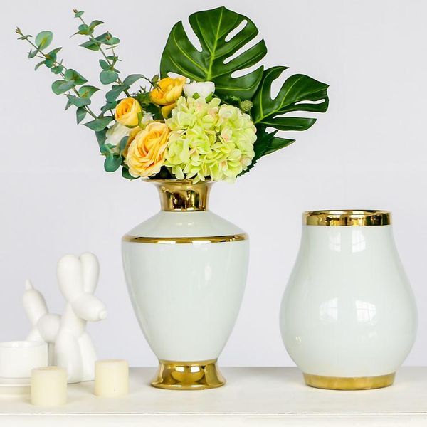 creative nordic ceramics gold white ceramic vase flower arrangement accessories modern living room decoration deskdecoration
creative nordic ceramics gold white ceramic vase flower arrangement accessories modern living room decoration deskdecoration