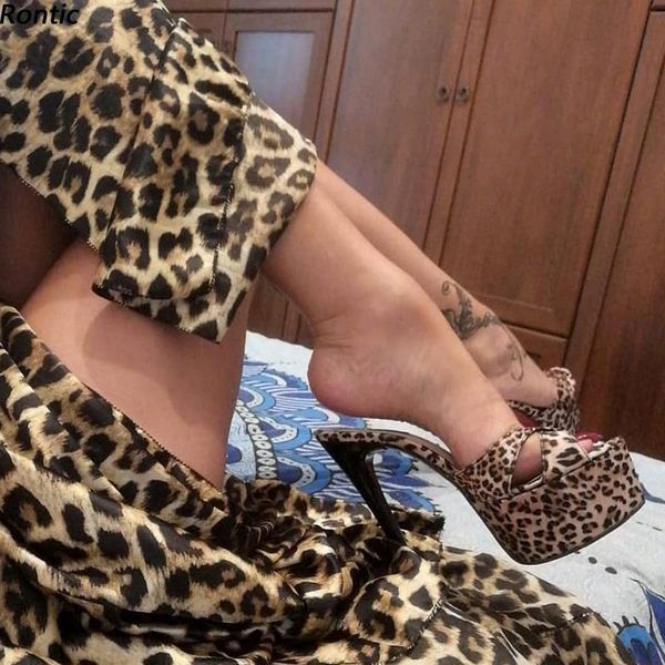 sandals rontic women platform mules leopard pattern stiletto heels open toe gorgeous party cosplay shoes size 34 45 47 52, Black
sandals rontic women platform mules leopard pattern stiletto heels open toe gorgeous party cosplay shoes size 34 45 47 52, Black