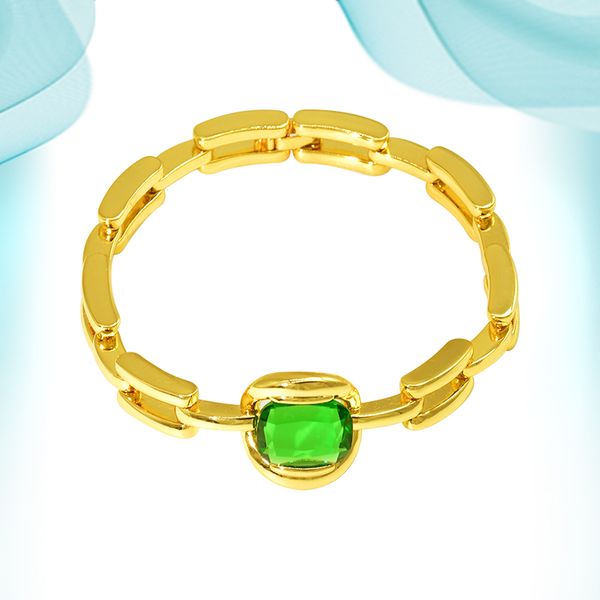 big green diamond ring bangle gold color jewelry european and american fashion design chain imitation emerald stainless steel metal bracelet, Black
big green diamond ring bangle gold color jewelry european and american fashion design chain imitation emerald stainless steel metal bracelet, Black