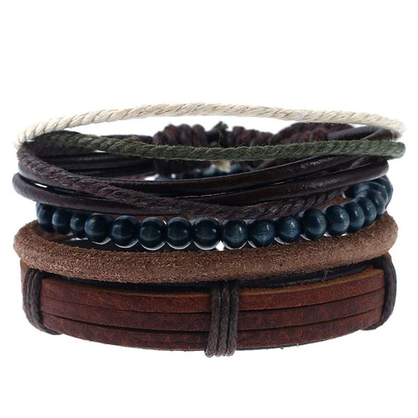 handmade braided rope multilayer leather wooden beaded charm bracelets set for men boy adjustable punk bangle retro jewelry, Golden;silver
handmade braided rope multilayer leather wooden beaded charm bracelets set for men boy adjustable punk bangle retro jewelry, Golden;silver