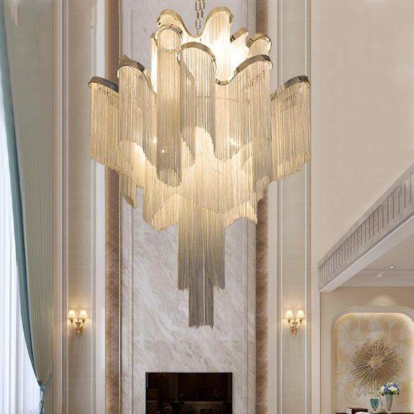 pendant lamps nordic led luxury lights for el hall villa stair decoration chain fringed hanging light home dining room lamp
pendant lamps nordic led luxury lights for el hall villa stair decoration chain fringed hanging light home dining room lamp